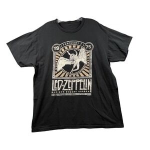 Led Zeppelin Madison Square Garden 1975 Band T-Shirt Black XL Icarus Graphic